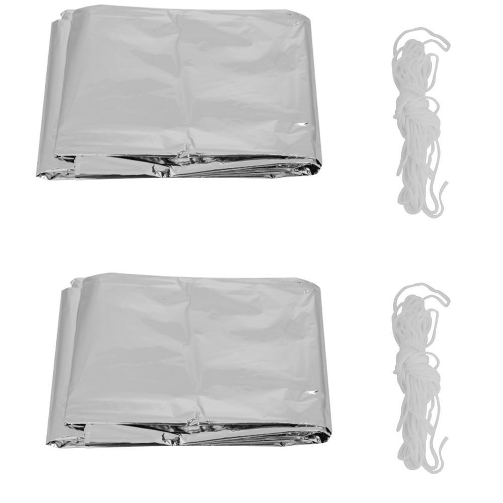 قطعتان من بطانية الطوارئ العاك - مراجعة Survival Blanket Reflective وسعره