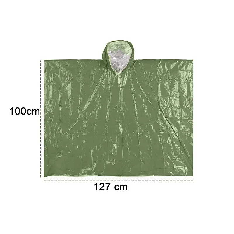 معطف واقٍ من المطر للطوارئ، مع - مراجعة Survival Blanket Reflective وسعره